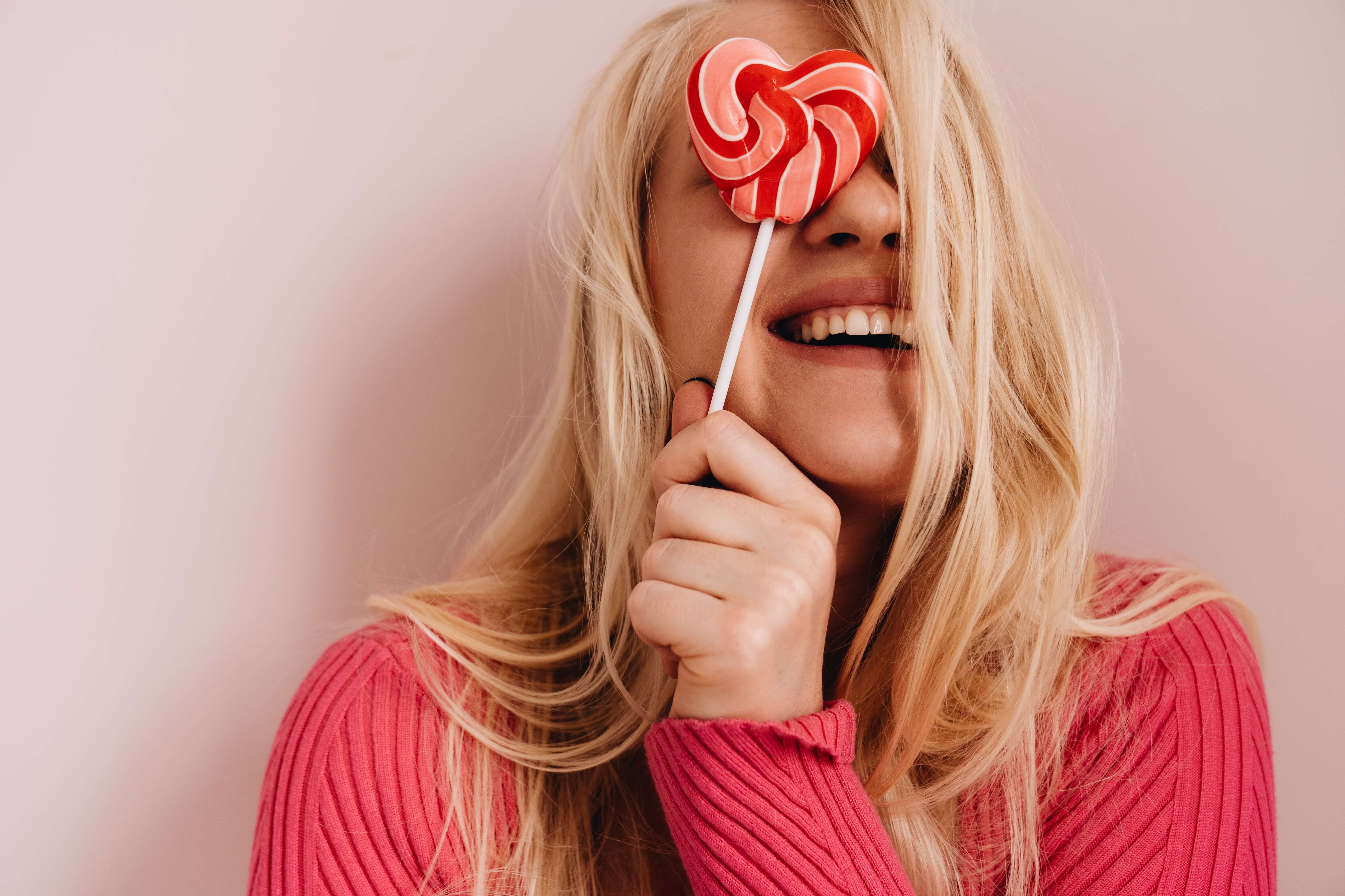 Girl with Candy Heart